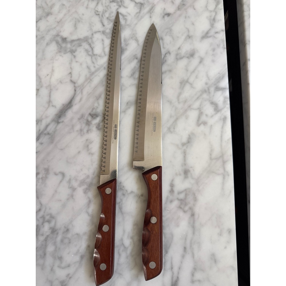 Viking 440-A Super Stainless Steel Knives Set of 2 Japan Vintage Cutlery